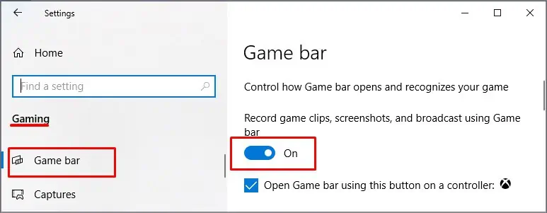 Why Isn't My Screen Record Working? How to Fix It 24 Toggle-on-gam-ebar