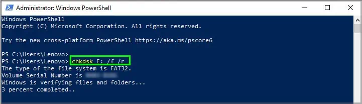 SD Card Won’t Format? Here's How to Fix it 18 chkdsk-command-running-on-sd-card