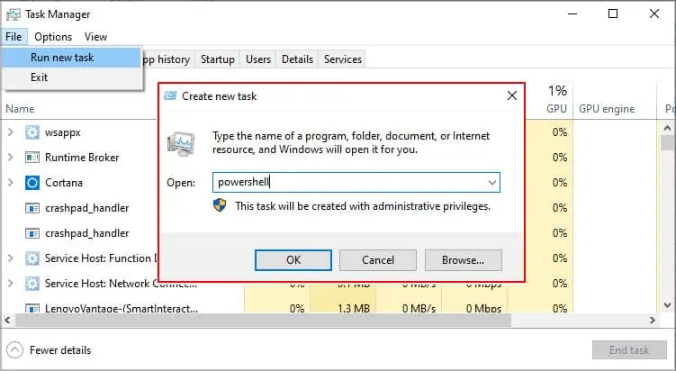 Why Is My Windows Key Not Working? How to Fix it 28 create-new-task-powershell