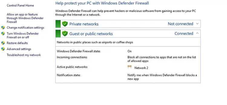 Fix: Unable To Connect To World in Minecraft 1 firewall