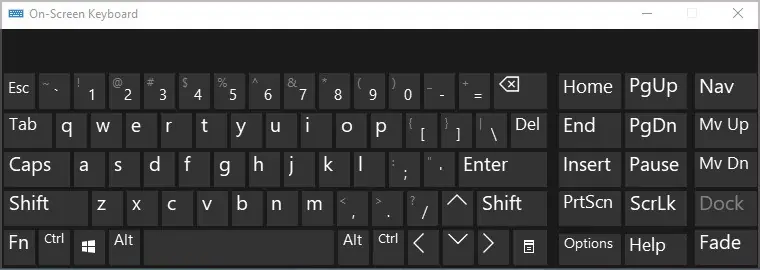 Why Is My Windows Key Not Working? How to Fix it 17 onscreen-keyboard