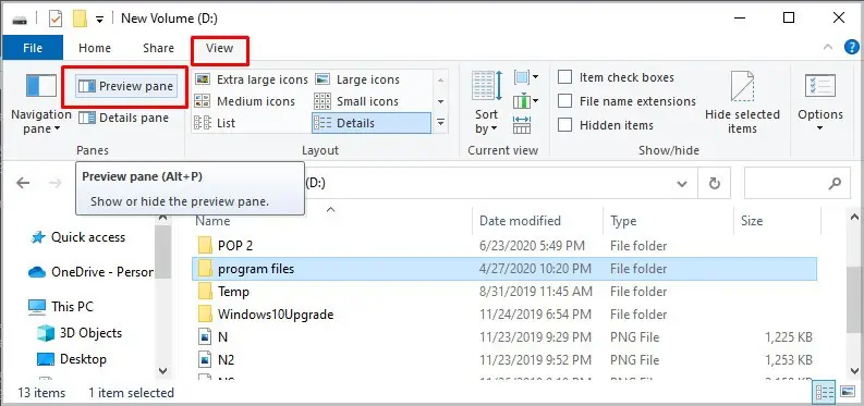 Fix: This Action Cannot Be Completed Because the File Is Open 25 preview-pane
