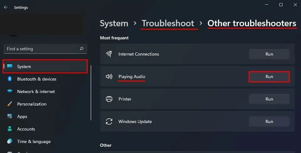 How to Fix "No Audio Output Device is Installed" Error 23 run-troubleshooter