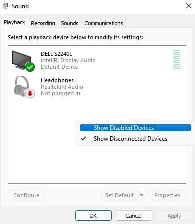 How to Fix "No Audio Output Device is Installed" Error 21 show-disabled-devices