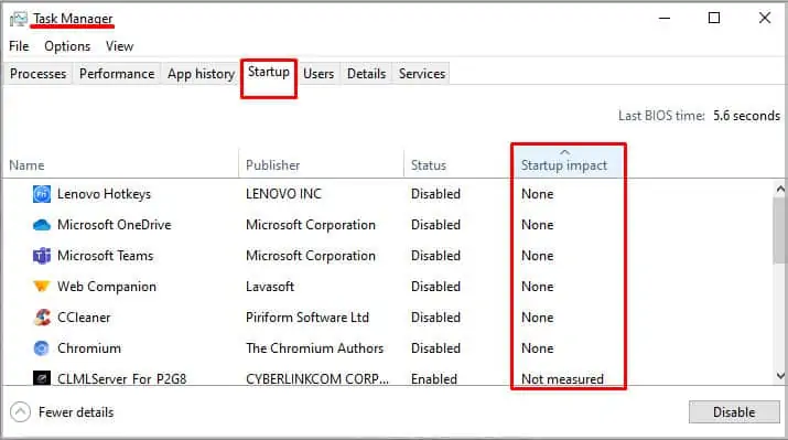 Fix: ntoskrnl.exe BSOD in Windows 15 startup-impact-low-or-none