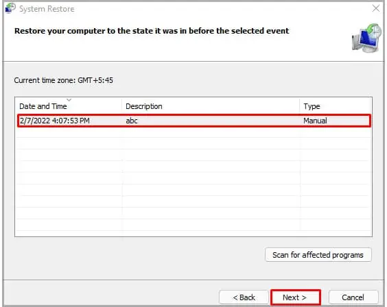 How to Fix “User Profile Service Failed the Sign In” 30 system-restore-point-date
