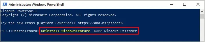 uninstall-windows-defender