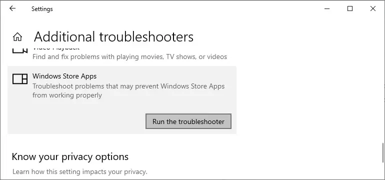 11 Ways To Open Settings App In Windows 16 windows-store-troubleshooter