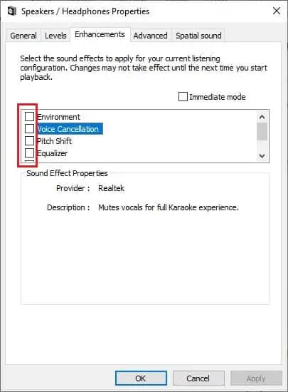 How to Fix Realtek Audio Not Working in Windows 11 20 Disable-Audio-Enhancements