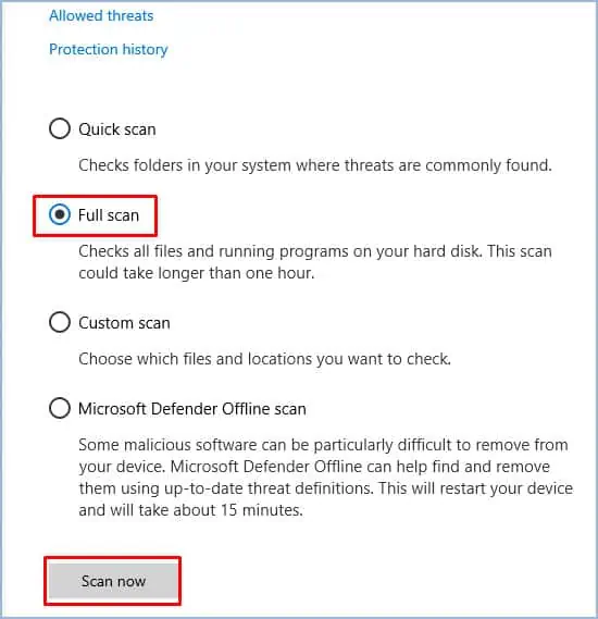 How To Fix Windows Update Error 0x80070002 12 Full-scan-windows-defender
