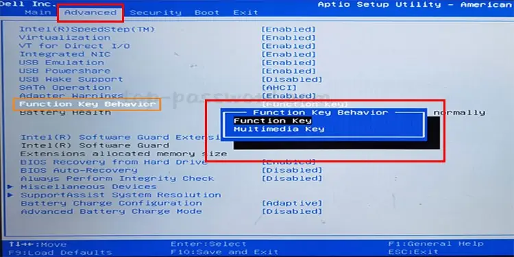 Volume Key Not Working? Try these Fixes 13 Function-Key-Behavior-in-BIOS