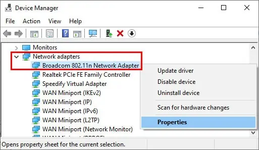 How to Change Wi-Fi from 2.4GHz to 5GHz 5 Network-Adapter-properties