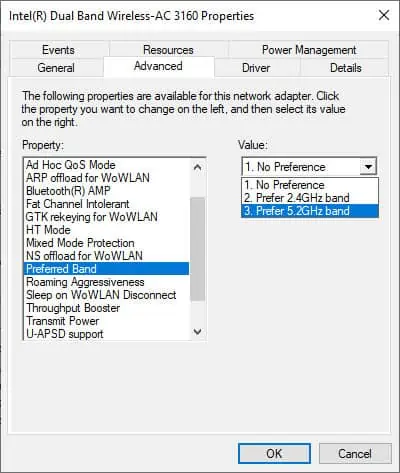How to Change Wi-Fi from 2.4GHz to 5GHz 6 Preferred-band-network-adapter