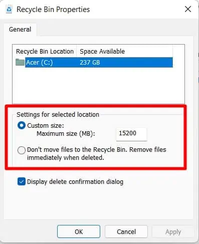 Deleted File Not in Recycle Bin? Here's How to Fix it 22 Recycle-Bin-Properties