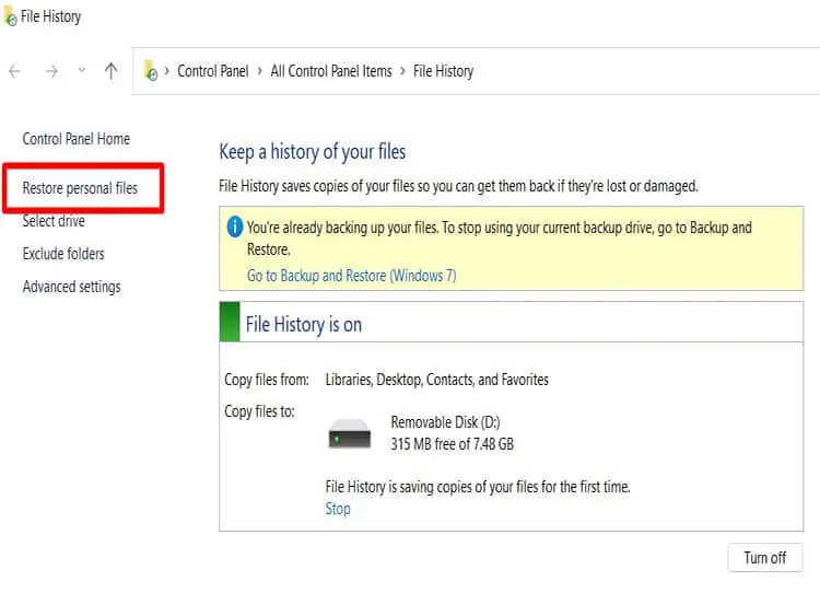 Deleted File Not in Recycle Bin? Here's How to Fix it 16 Restore-files-from-File-History