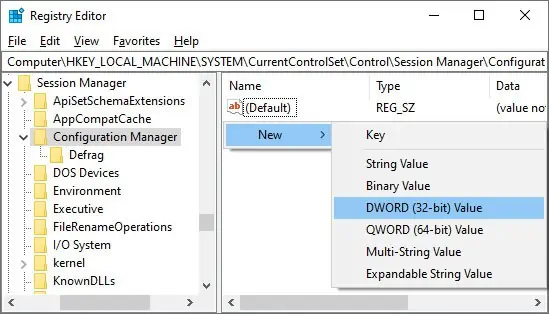 How To Backup Registry in Windows 12 create-new-DWORD-registry-editor