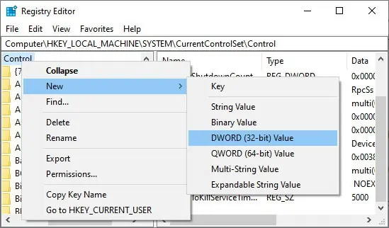 create-new-dword