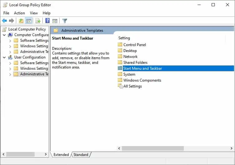 How to Fix There Are Currently No Power Options Available 6 group-policy-editor-start-menu-and-taskbar