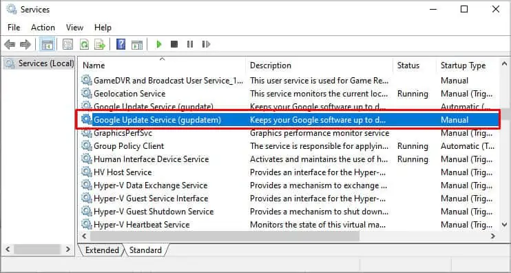 Why I Can't Update Google Chrome? How to Fix It 31 gupdatem-service