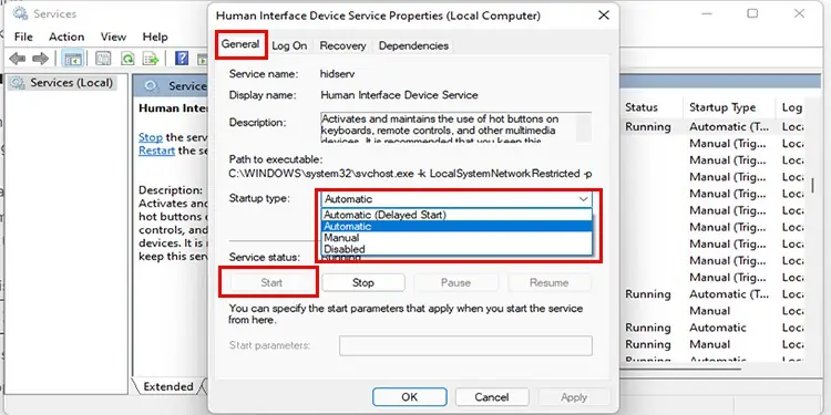 Volume Key Not Working? Try these Fixes 14 human-interface-device-service