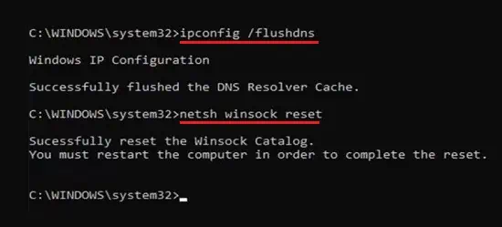 Fix: reCAPTCHA Not Working - Chrome, Firefox, Edge, Safari 6 netsh-winsock-ipconfig-flush-dns-1