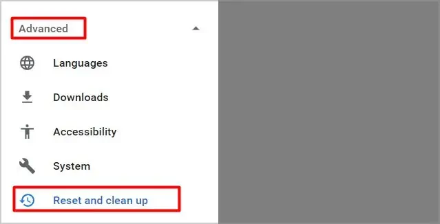 Why I Can't Update Google Chrome? How to Fix It 34 reset-and-clean-up