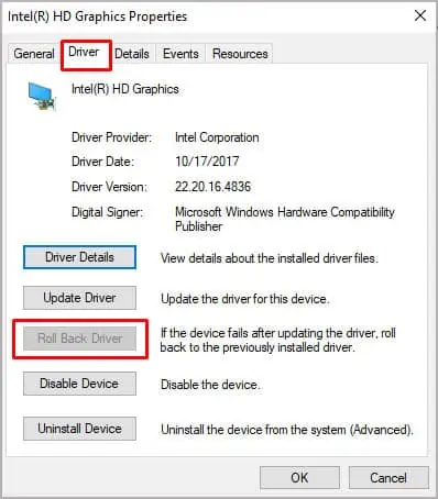 Why Is There a Black Screen After BIOS? How to Fix It 14 rollback-driver-2