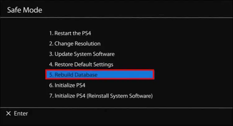 PlayStation Store Won't Load? Here’s How To Fix It 50 safe-mode-rebuild-database