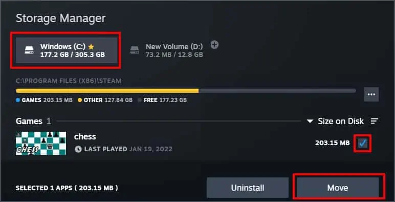 How to Move Game to Another Drive 21 select-move