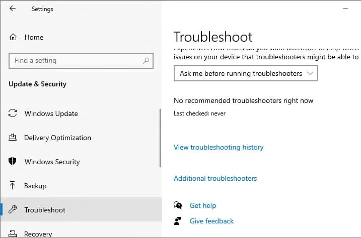 How to Fix There Are Currently No Power Options Available 4 settings-troubleshoot