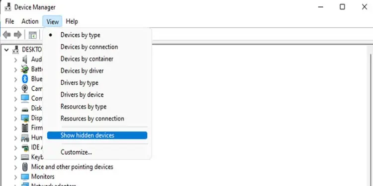 How to Fix USB Mouse Not Working on Laptop 9 show-hidden-devices