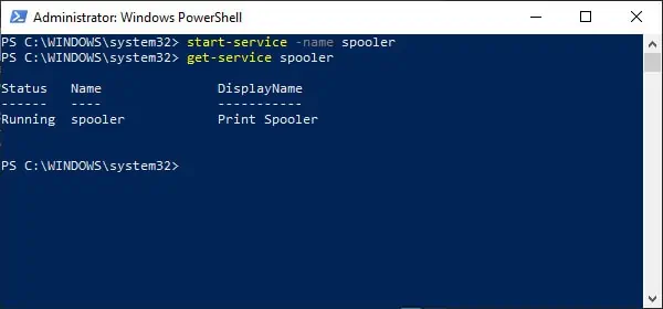 start-service-powershell