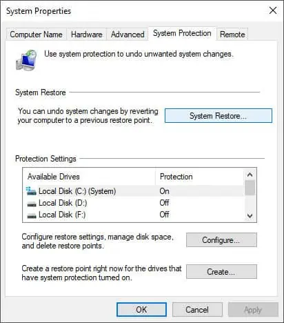 How To Backup Registry in Windows 14 system-restore-3