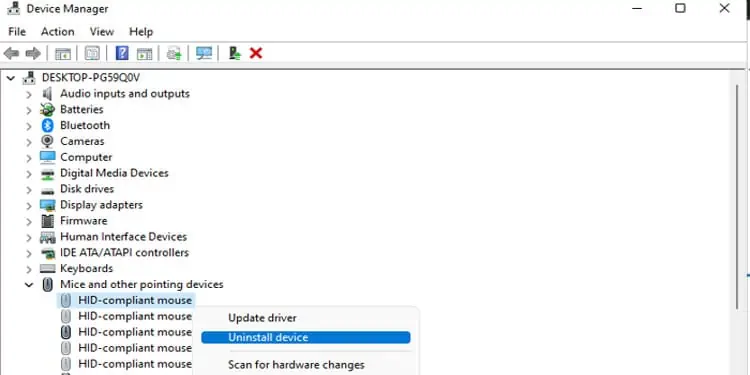 How to Fix USB Mouse Not Working on Laptop 10 uninstall-disabled-device