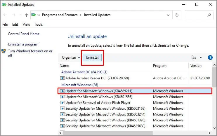 How to Fix Screen Flickering When Moving Mouse 19 uninstall-windows-update-1
