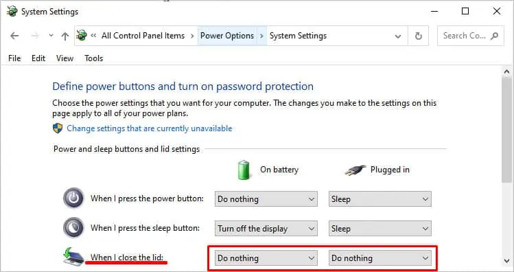 How to Turn off Laptop Monitor But Keep the System Running 16 when-i-close-lid-do-nothing