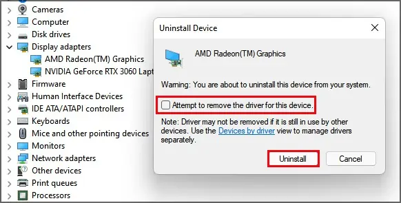 How To Fix Screen Tearing Problem in Windows 25 Attempt-to-remove-driver