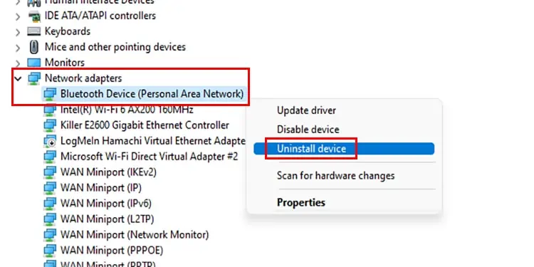 How to Reinstall Bluetooth Driver 1 Uninstall-Bluetooth