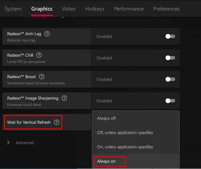 How To Fix Screen Tearing Problem in Windows 19 Wait-for-vertical-refresh-option