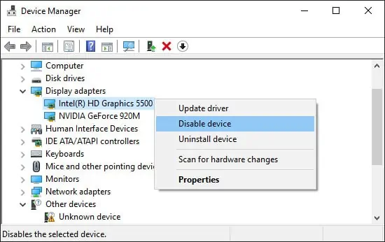 How To Reset Graphics Driver 5 disable-display-driver-device-manager