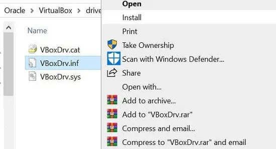 How To Fix Result Code: E_FAIL (0x80004005) 17 install-virtualbox-driver