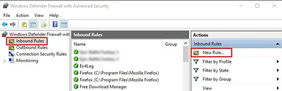 Fix: The Remote Connection Was Not Made Because The Attempted VPN Tunnels Failed 5 new-inbound-rule-windows-firewall