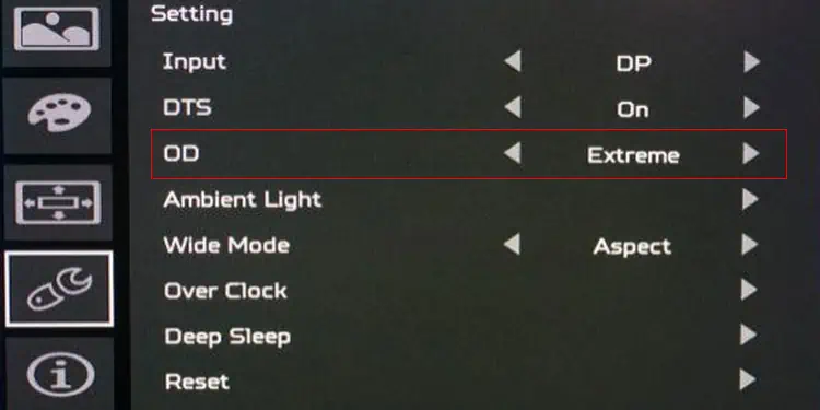 What Is Overdrive on a Monitor? How to Use It 2 overdrive-setting-on-monitor