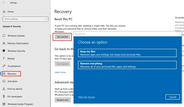 How to Fix PNP Detected Fatal Error in Windows 13 reset-pc-keep-my-files-1