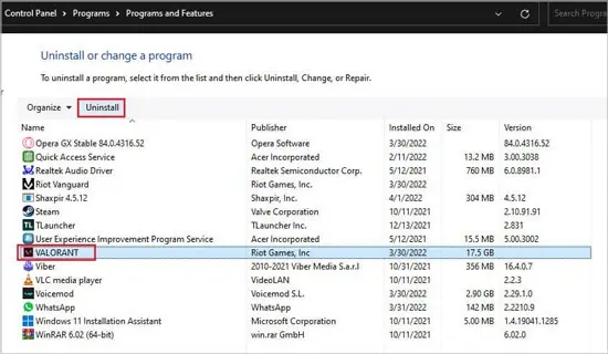 How to Fix PNP Detected Fatal Error in Windows 9 uninstall-program-from-control-panel