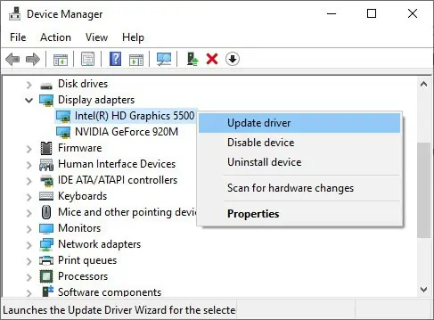 How to Fix PNP Detected Fatal Error in Windows 7 update-display-driver-device-manager