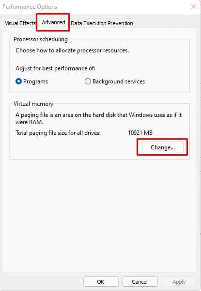 virtual-memory-settings
