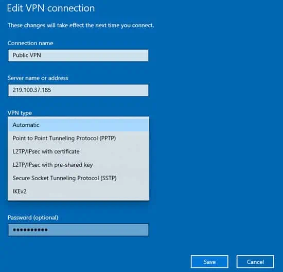 Fix: The Remote Connection Was Not Made Because The Attempted VPN Tunnels Failed 2 vpn-tunnel-type