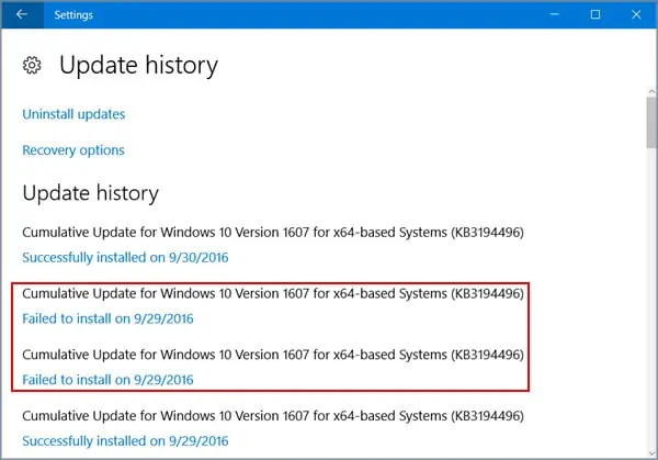 How To Fix Windows Update Error 0x80070002 7 windows-update-history-failed-updates