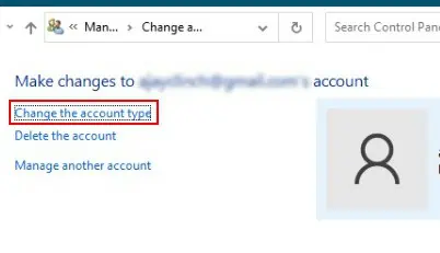 How to Add a User to the Administrator Group 21 Change-account-type-2-control-panel